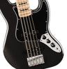 Squier Affinity Series Active Jazz Bass V 5-String Bass Guitar Black Metallic