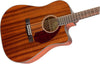 Fender CD-140SCE All-Mahogany Dreadnought Acoustic-Electric w/Hard Case