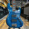 Spector USA Coda 5 DLX 5-String Bass Black and Blue Quilted Maple w/Padded Gig Bag