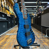 Spector USA Coda 5 DLX 5-String Bass Black and Blue Quilted Maple w/Padded Gig Bag