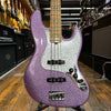 Fender Limited Edition Adam Clayton Jazz Bass 2017 Purple Sparkle w/Houndstooth Hard Case, All Materials