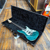 Tom Anderson Drop Top Classic Electric Guitar Transparent Teal w/Binding, Hard Case