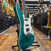 Tom Anderson Drop Top Classic Electric Guitar Transparent Teal w/Binding, Hard Case