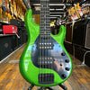 Ernie Ball Music Man StingRay Special 5 HH Bass Guitar Kiwi Green w/Ebony Fingerboard, Mono Case