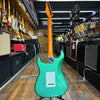 Carparelli Canada S-Style HSS Electric Guitar Early 2020s Green Sparkle w/Fender Pickups, Padded Gig Bag