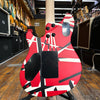 EVH Wolfgang Specal Striped Electric Guitar Red with Black and White Stripes w/Padded Gig Bag