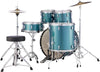 Pearl Roadshow 5-piece Complete Drum Set with Cymbals Aqua Blue Glitter